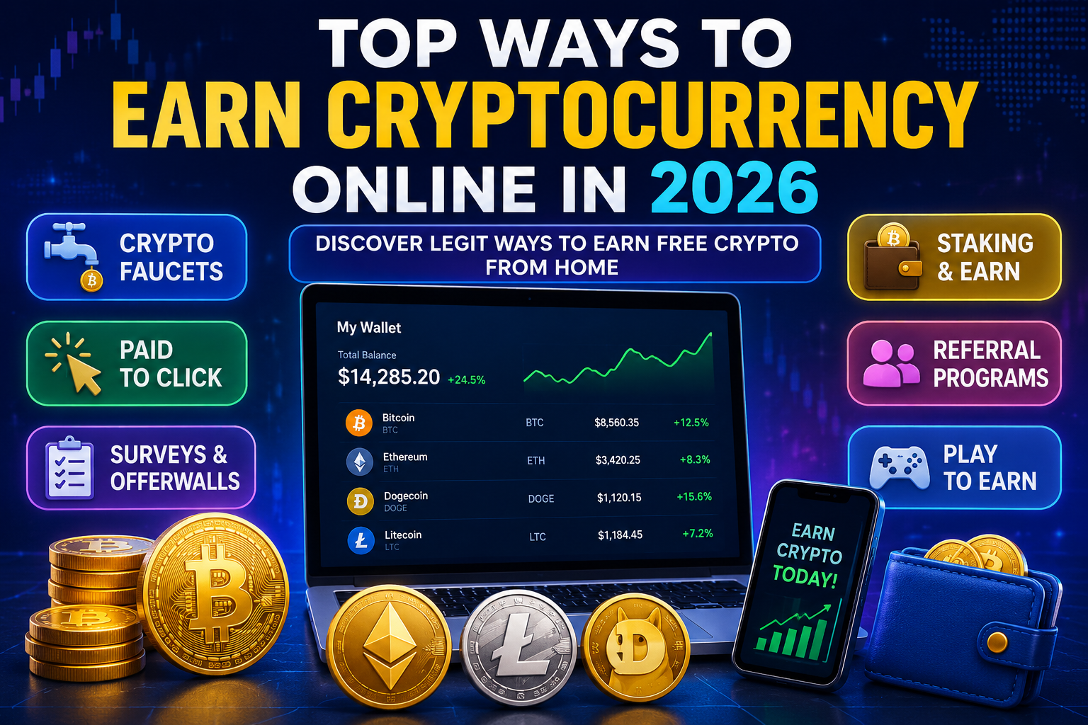 Top Ways to Earn Cryptocurrency Online in 2026